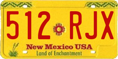 NM license plate 512RJX