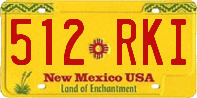 NM license plate 512RKI