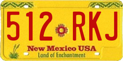 NM license plate 512RKJ