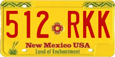 NM license plate 512RKK