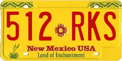 NM license plate 512RKS