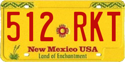 NM license plate 512RKT