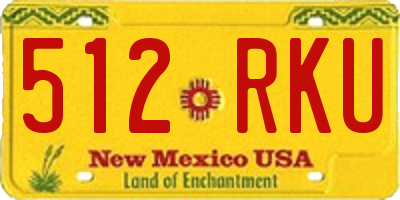 NM license plate 512RKU