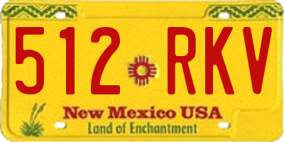 NM license plate 512RKV