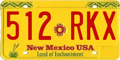 NM license plate 512RKX