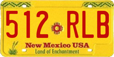 NM license plate 512RLB