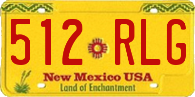 NM license plate 512RLG