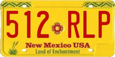 NM license plate 512RLP