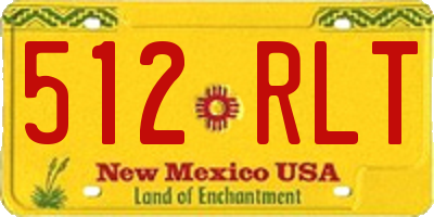 NM license plate 512RLT