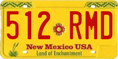 NM license plate 512RMD