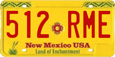 NM license plate 512RME