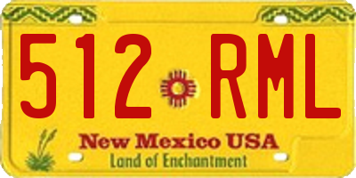 NM license plate 512RML
