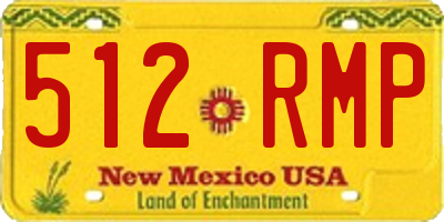 NM license plate 512RMP
