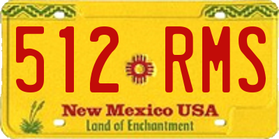 NM license plate 512RMS
