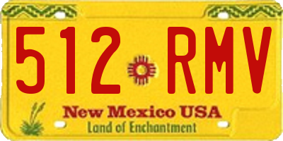 NM license plate 512RMV