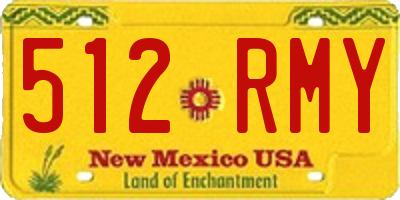 NM license plate 512RMY