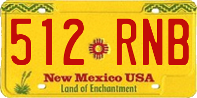 NM license plate 512RNB