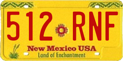 NM license plate 512RNF