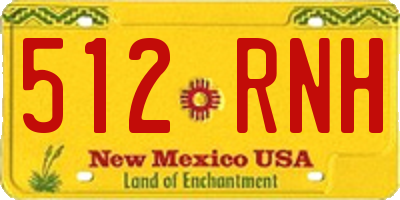NM license plate 512RNH