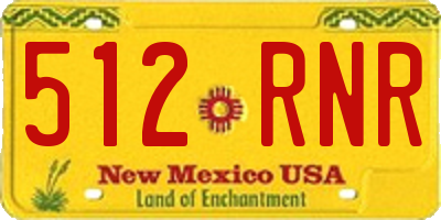 NM license plate 512RNR