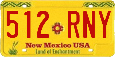 NM license plate 512RNY