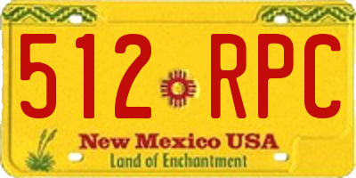 NM license plate 512RPC