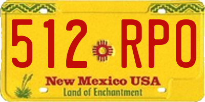 NM license plate 512RPO