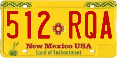 NM license plate 512RQA