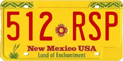 NM license plate 512RSP