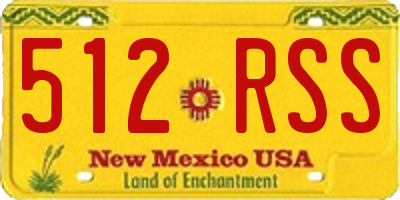 NM license plate 512RSS