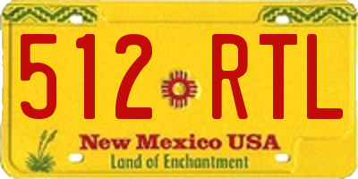 NM license plate 512RTL