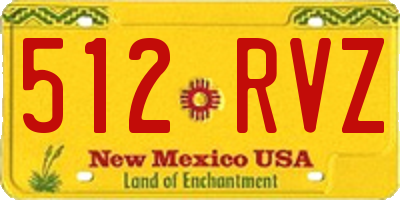 NM license plate 512RVZ