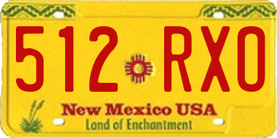 NM license plate 512RXO
