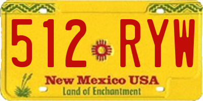 NM license plate 512RYW