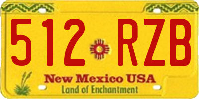 NM license plate 512RZB