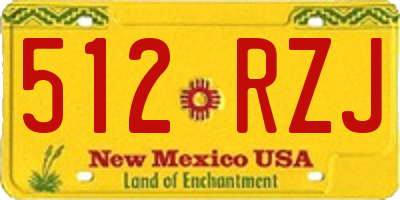 NM license plate 512RZJ