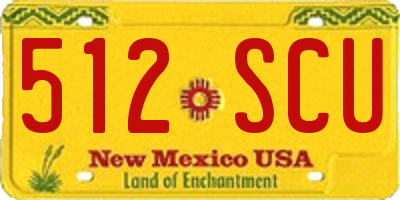 NM license plate 512SCU