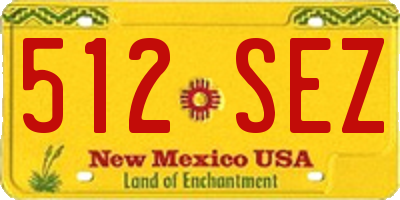 NM license plate 512SEZ