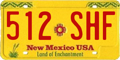 NM license plate 512SHF