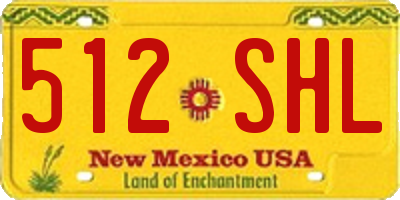 NM license plate 512SHL