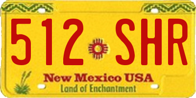 NM license plate 512SHR