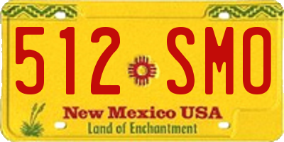 NM license plate 512SMO