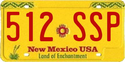 NM license plate 512SSP