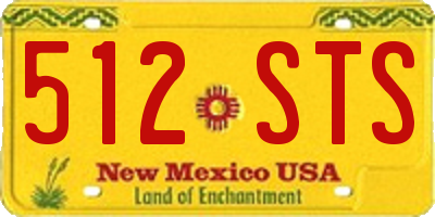 NM license plate 512STS