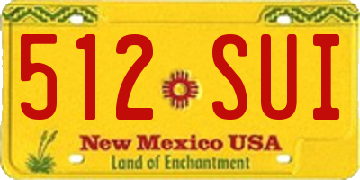 NM license plate 512SUI