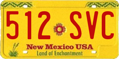 NM license plate 512SVC