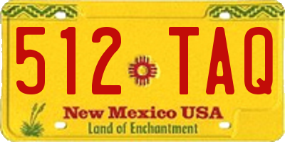 NM license plate 512TAQ