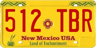 NM license plate 512TBR