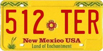 NM license plate 512TER