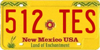 NM license plate 512TES